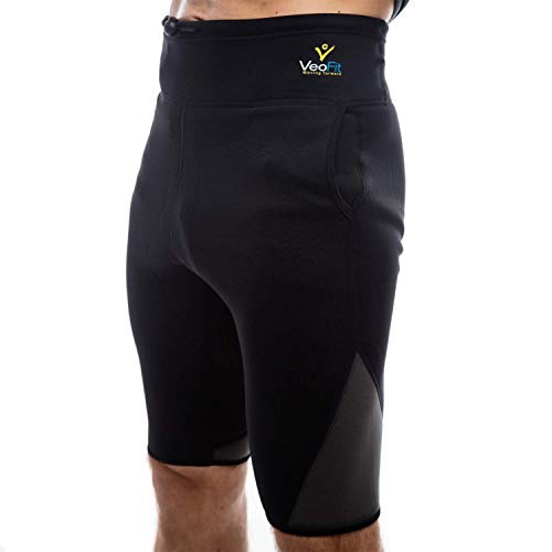 VeoFit Pantalón Corto de Sudoración y Compresión por Hombre Tallas XXXL - Tonifica el Abdomen Flojo y reafirma los Muslos – Ofertas : Guía para Estar en Forma y Bolso para Transporte