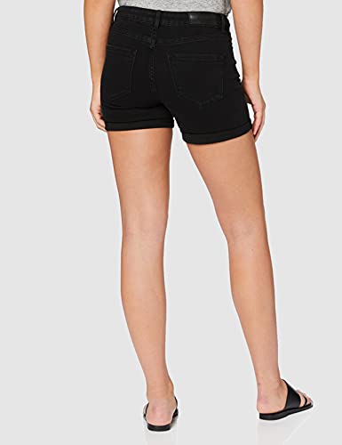 Vero Moda NOS Vmhot Seven NW Dnm Fold Shorts Mix Noos Pantalones Cortos para Mujer , Negro (Black) , 36 (Talla del fabricante: X-Small)