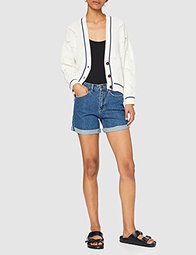 Vero Moda Vmnineteen HR Loose Shorts Mix Noos Pantalones Cortos, Azul (Medium Blue Denim Medium Blue Denim), 38 (Talla del Fabricante: Small) para Mujer