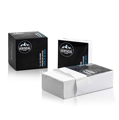 VERTICAL FELLOWS – Chalk Block 2 x 56 g Ideal para escalada, escalada, escalada, escalada, gimnasia, levantamiento de pesas, deportes de fuerza