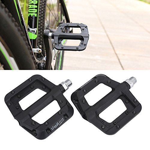 VGEBY 1 Par de Pedales de Bicicleta Pedales de Fibra de Nylon para MTB Bicicleta de Montaña(Negro)