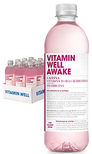 VITAMIN WELL AWAKE 12 Botellas x 500ml Una alternativa moderna, más sana y refrescante que los refrescos y zumos azucarados