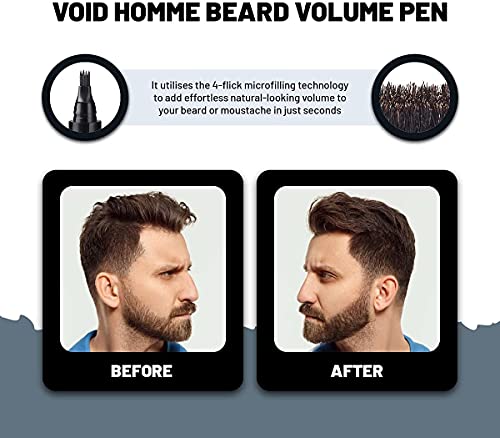 Void Homme Lápiz De Llenado De Barba, Para Volumen De Barba, Marron Oscuro