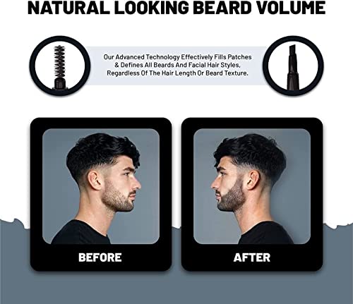 VOID Homme - Lápiz De Relleno Para Barba (Marrón Claro) Impermeable Y Antimanchas, Cubre Los Parches Al Instante Y Logra Una Barba Natural Llena