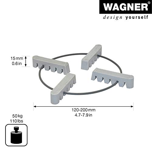 Wagner Soporte para Plantas GH 0800 I Protección contra el encharcamiento para macetas, Bases y Plantas Ø 12-20 cm I elastómero Antideslizante I para Interiores y Exteriores I Carga 50 kg - 20080011