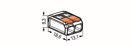 Wago - Borna de conexión COMPACT S221 2 conductores x 100