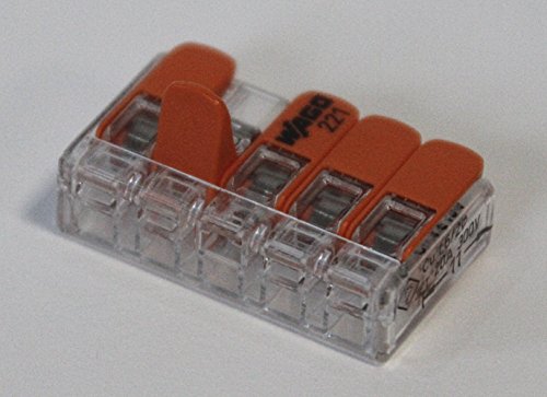 Wago Set de 221 bornes 100 x 221-412, 50 x 221-413, 25 x 221-415 | Conector de cable – Original Wago Naranja