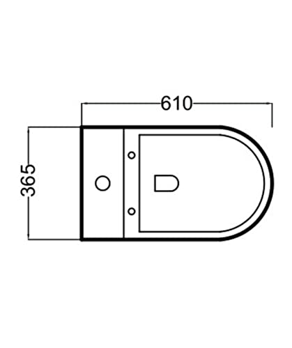 Wc Inodoro Completo Redondo Blanco Mate | Inodoro Tanque Bajo con Cisterna y Asiento Extrafino de color Negro | Wc de Diseño Moderno Adosado a Pared con Salida Dual y Sistema Rimless