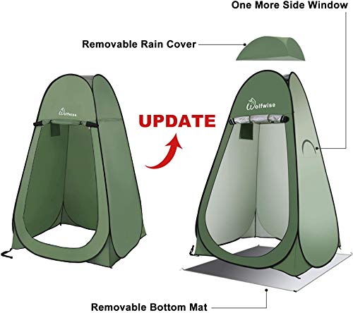 Wolfwise Tienda de Campaña Tent Abrir Cerrar Automáticamente Pop Up Portable Sirve para Camping Playa Bosques Zonas de Aseo Carpas