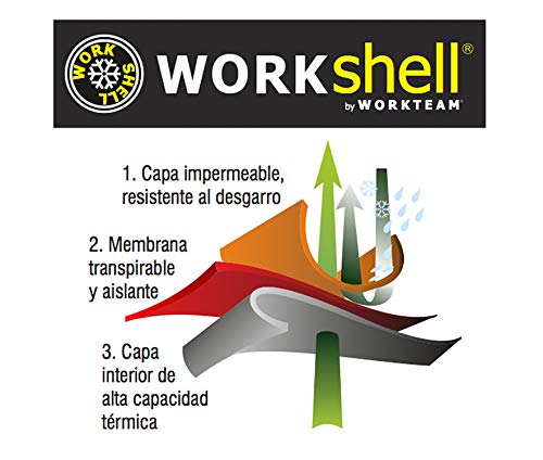 Work Team Chaleco Softshell Combinado Aire Libre Hombre Celeste+Gris L