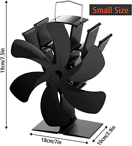 Wukong Ventilador estufa con Termómetro Ventilador de Chimenea Para Estufas, Estufas de Leña y Chimeneas Silencioso Negro