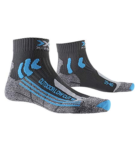 X-Socks Trek Outdoor Low Cut Woman Socks Calcetines De Senderismo Trekking Mujer Socks Calcetines, Mujer, Anthracite / Turquoise, 39/40