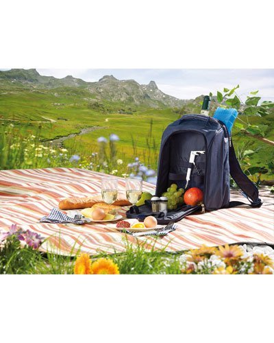 Xcase Mochila térmica: Mochila térmica de Picnic con Compartimento refrigerado, Equipado para 2 Personas (Mochila de Picnic con Compartimento refrigerante)