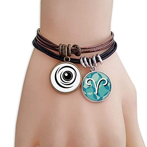 YaoX Vector Eye Decor Pulsera Negro Cuerda Aries Pulsera