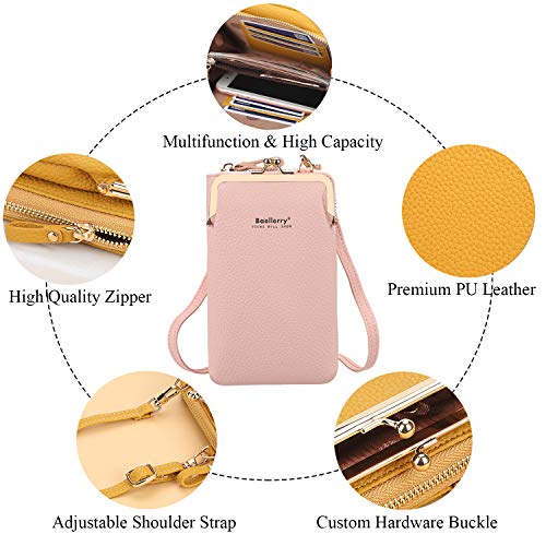 Yixuan Bolsos Bandolera para Mujer Carteras para Mujer Bolso para Telefono Movil Bolso Móvil Monederos Pequeño Bolso Bandolera Monedero Bolso Bandolera Movil con Ranura para Tarjeta y Bandolera