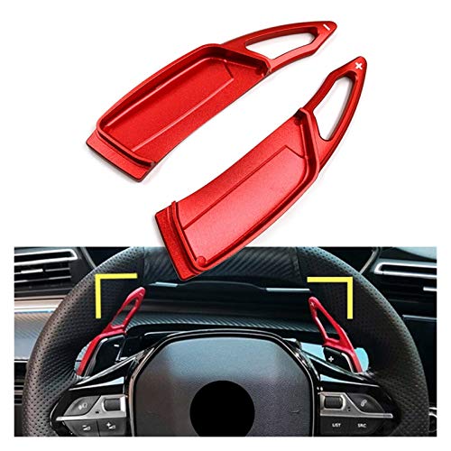 YJLLOVE YANGJIAOLIAN CNC Auto Dirección Volante Shift Paddle Shiffer Extension Ajuste Izquierdo Y Derecho para Peugeot 3008 5008 GT 2017 2018 2019 1 Papair (Color : Silver)