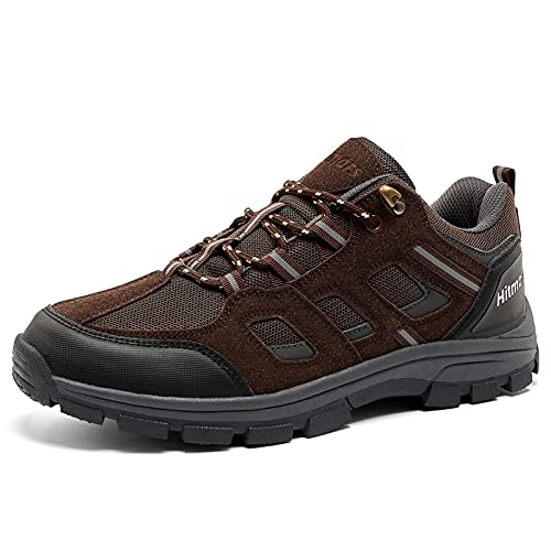 Zapatillas de Senderismo Hombre Bajas Zapatos Trekking Antideslizantes Botas Sportiva Montaña Exterior Transpirable Marrón 41 EU