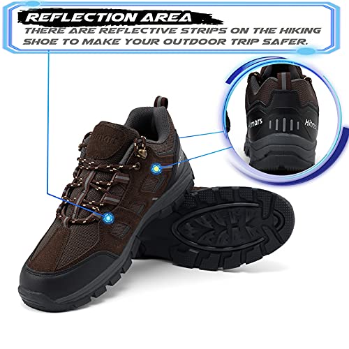 Zapatillas de Senderismo Hombre Bajas Zapatos Trekking Antideslizantes Botas Sportiva Montaña Exterior Transpirable Marrón 41 EU