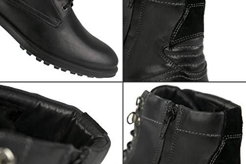 Zerimar Botas Hombre Piel | Botines Hombre| Botas Hombre Altas Cuero| Botas Hombre Altas Piel | Botines Hombre Altos | Zapatos Hombre Cuero