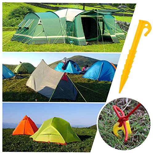 ZOCIPRO 30 Pcs Piquetas Camping de Plástico, Clavo del Tornillo de Tienda, Clavijas Camping con Diseño en Espiral, Sólido Duradero para Accesorios Tienda de Campaña, Toldo, Toldo Caravana