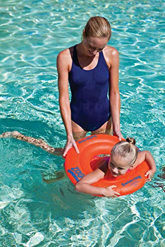 Zoggs Swim Ring flotadores para natación, Bebés Unisex, Naranja/Verde, 2-3 años