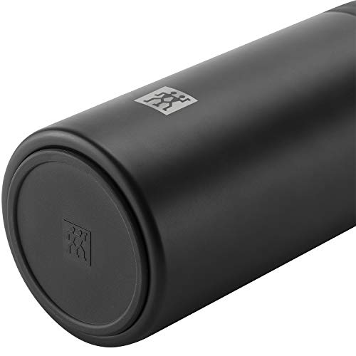 ZWILLING THERMO Botella térmica, Taza integrada, Termo, Aislamiento de doble pared, 1 L, Altura: 28,1 cm, Negro