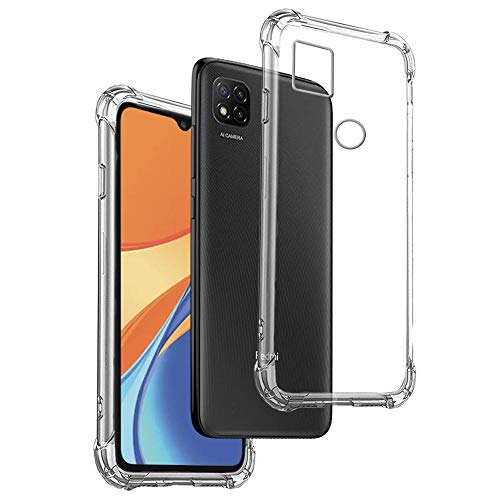 - Funda Anti-Shock Gel Transparente para XIAOMI REDMI 9C, Ultra Fina 0,33mm, Esquinas Reforzadas, Silicona TPU de Alta Resistencia y Flexibilidad