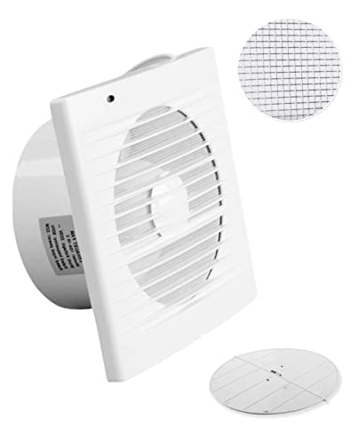 100mm- Ventilador extractor de aire + válvula antiretorno + mosquitera integrada, 14W-80m3/h, cuarto de baño, cocina, WC, VMC, 2ANOS GARANTITA