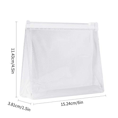 12 bolsas pequeñas de plástico transparente de PVC con cierre de cremallera para viajes de vacaciones, baño y organización bolsa de maquillaje impermeable