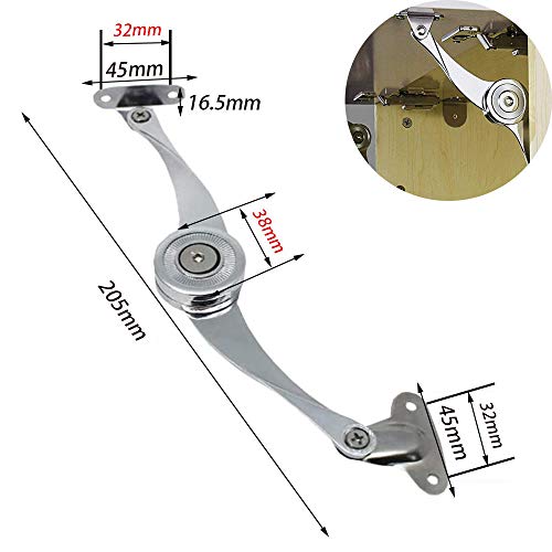 2 Piezas Soporte de Bisagra para Puerta de Armario, Puertas Elevables Bisagras, Bisagras de Aleación de Zinc Tapa, Para Puertas Y Soporte De Solapa De Ventana