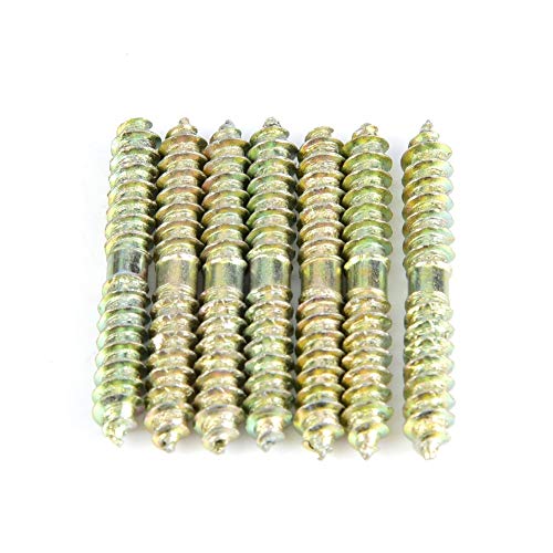 20 piezas tornillo de espiga 5 * 40mm tornillos con acabado de cabeza de espiga tornillos autorroscantes para carpintería muebles pasador de fijación tornillo de doble extremo