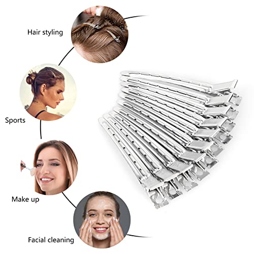 24 Pieces Pinza de Pelo de Duckbill de Clips Pinza Fuerte y Antideslizante de Pelo de Duckbill,Pinza de Cocodrilo de Pelo Pinzas con Agujeros para Estilismo de Salón Accesorios