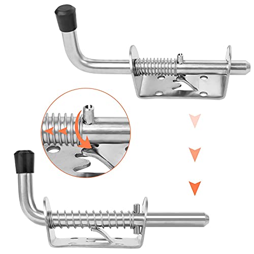 3 Piezas Pestillo de Muelle Cierre de Resorte para Puerta Puertas de Remolque Pestillo Perno De Cerradura De Puerta con Manija De Goma para Puertas De Cobertizo Ventanas Cerraduras De Piso De Garaje