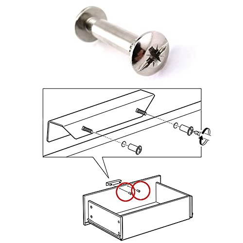 30 Piezas De M4 Conector De Armario Tornillos De ConexióN Conector De Armarios Tornillos Para Muebles Conector De Muebles Tornillo De UnióN Con Taco De FijacióN Ideal Para Conectar Muebles