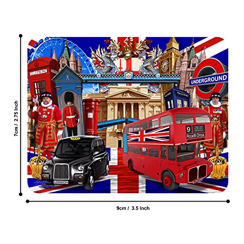 3D LiveLife Imán - Visit to London de Deluxebase. Imán de Nevera lenticular 3D con imágenes de Londres. Adorno magnético para niños y Adultos con ilustración del reconocido Artista Michael Searle