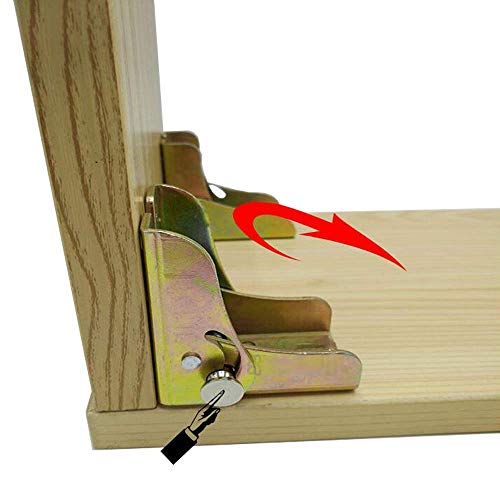 4- Soporte de soporte plegable- Bisagra autobloqueante- Herrajes para patas y soporte de esquina- para patas plegables|Banco de trabajo plegable|Extensión de escritorio plegable en cocina|Cama| Mesa