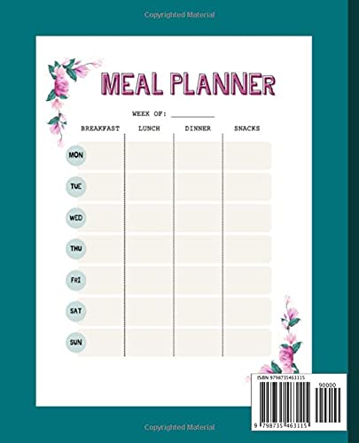 52 Weeks Meal Planner & Grocery List: Menu Planning Pages with Weekly Grocery Shopping List