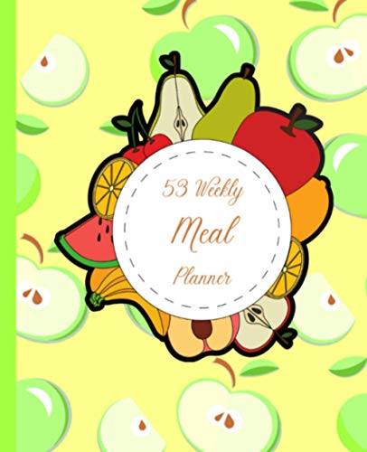 53 Weeks Meal Planner & Grocery List: Weekly Menu Planning Pages with Weekly Grocery Shopping List Size 7.5 x 9.25 Inches 120 Pages