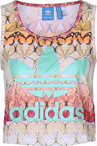 adidas B L Crop Tank – Camiseta de Tirantes para Mujer, Mujer, Color Multicolore - (MULTCO), tamaño 34