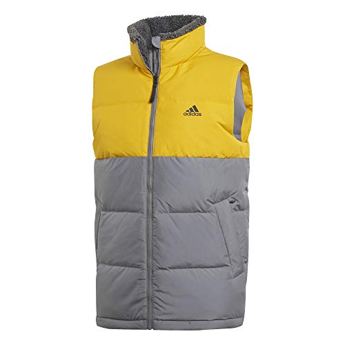 adidas DOWN VEST Chaqueta, Hombre, Gricin/Negro, S