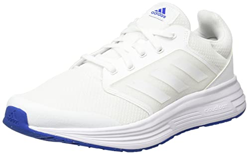 adidas Galaxy 5, Road Running Shoe Hombre, Cloud White/Cloud White/Team Royal Blue, 45 1/3 EU