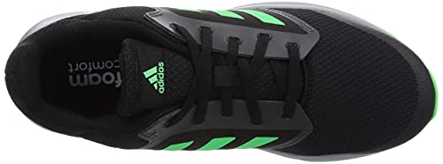 adidas Galaxy 5, Road Running Shoe Hombre, Core Black/Screaming Green/Grey, 41 1/3 EU