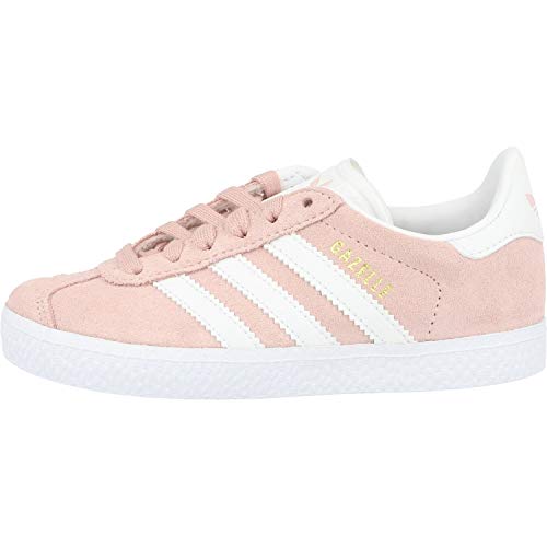 adidas Gazelle J, Zapatillas de Gimnasia Unisex Niños, Rosa Icey Pink F17 FTWR White Gold Met, 35.5 EU