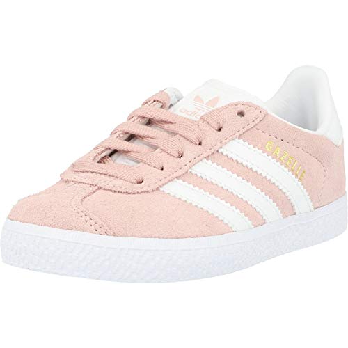 adidas Gazelle J, Zapatillas de Gimnasia Unisex Niños, Rosa Icey Pink F17 FTWR White Gold Met, 35.5 EU