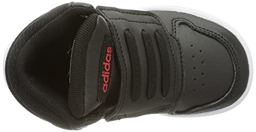 adidas Hoops Mid 2.0, Basketball Shoe Unisex bebé, Core Black/Footwear White/Vivid Red, 21 EU