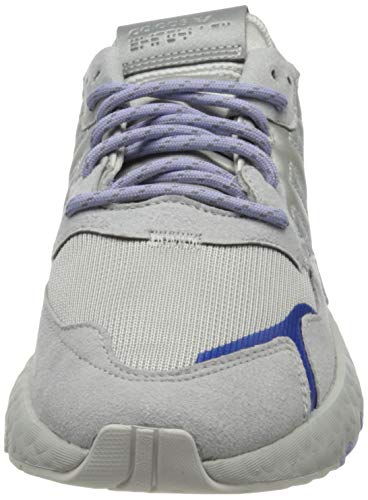 adidas Nite Jogger W, Zapatillas Deportivas Mujer, Grey Two Silver Met Dust Purple, 38 EU