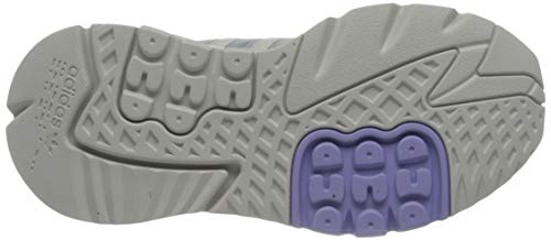 adidas Nite Jogger W, Zapatillas Deportivas Mujer, Grey Two Silver Met Dust Purple, 38 EU