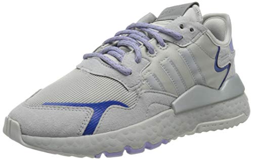 adidas Nite Jogger W, Zapatillas Deportivas Mujer, Grey Two Silver Met Dust Purple, 38 EU