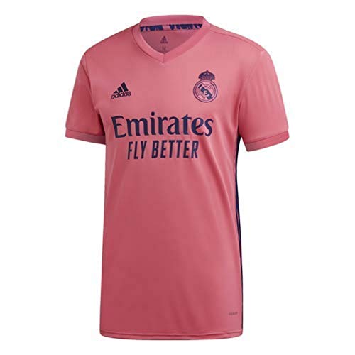 Adidas Real Madrid Temporada 2020/21 Camiseta Segunda Equipación Oficial, Unisex, Rosa, XS