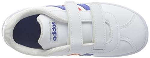 adidas VL Court 2.0 CMF, Sneaker Unisex bebé, Cloud White/Team Royal Blue/Vivid Red, 25.5 EU